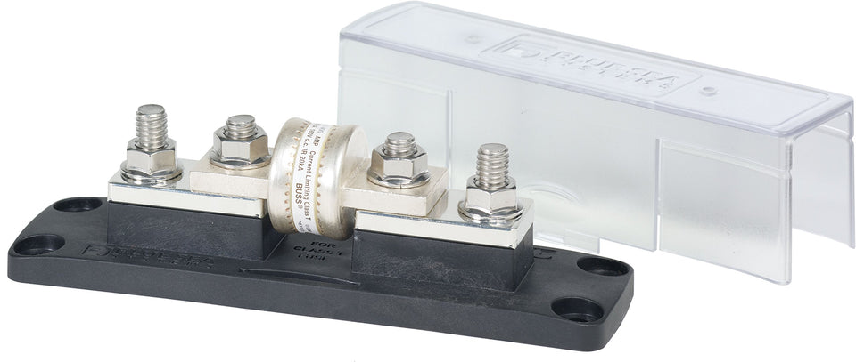 Blue Sea Systems 5502 fuse block top view, fast protection for DC circuits