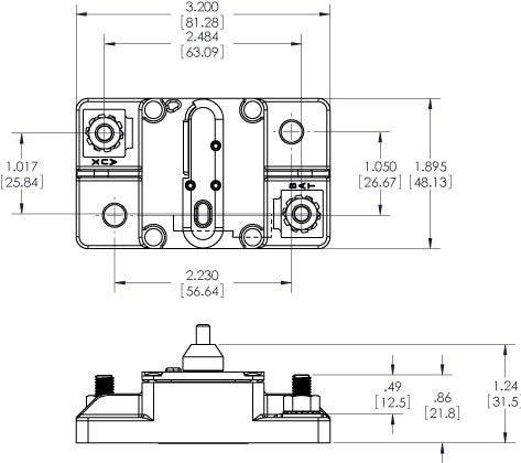Blue Sea Systems 7183 285 visible reset lever highlighting easy status verification