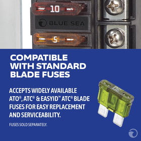 Blue Sea Systems fuse block wiring layout helps clean, organized DC distribution.