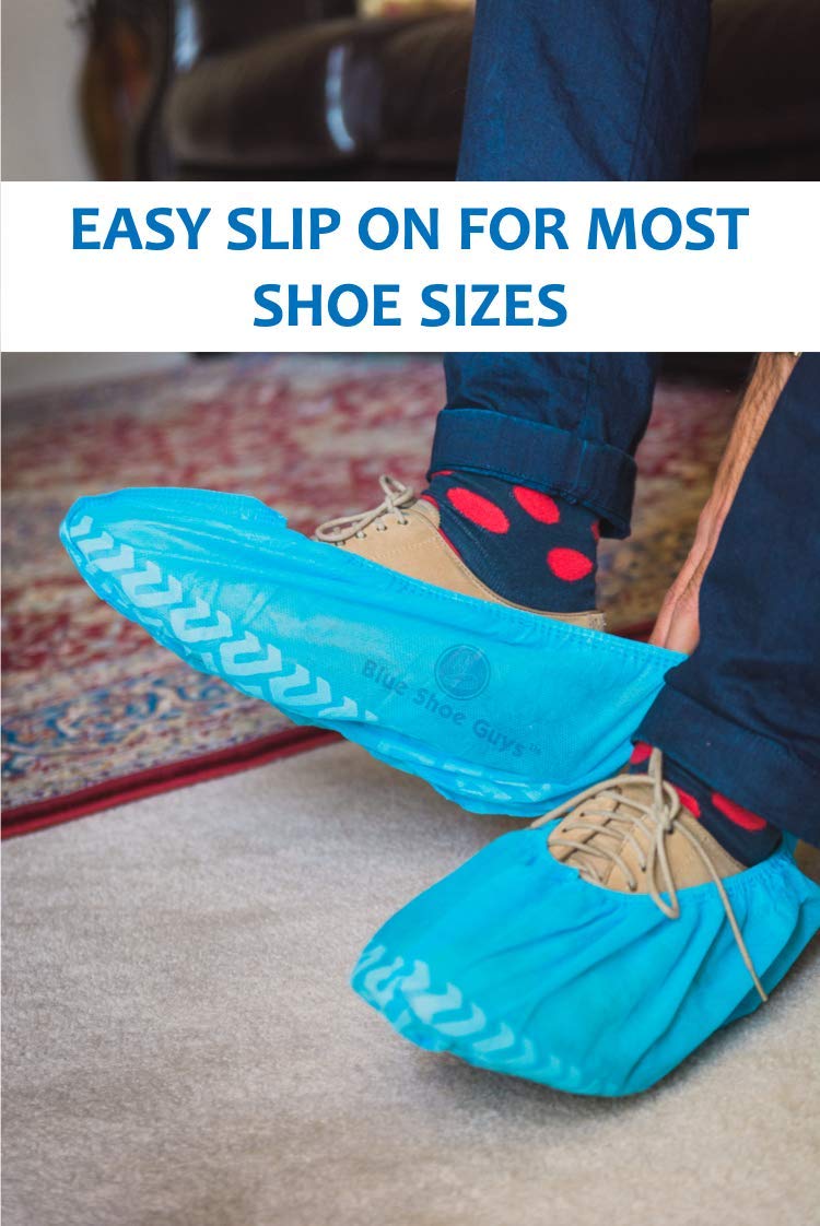 Blue Shoe Guys 100-pack boot covers for scalable team protection.