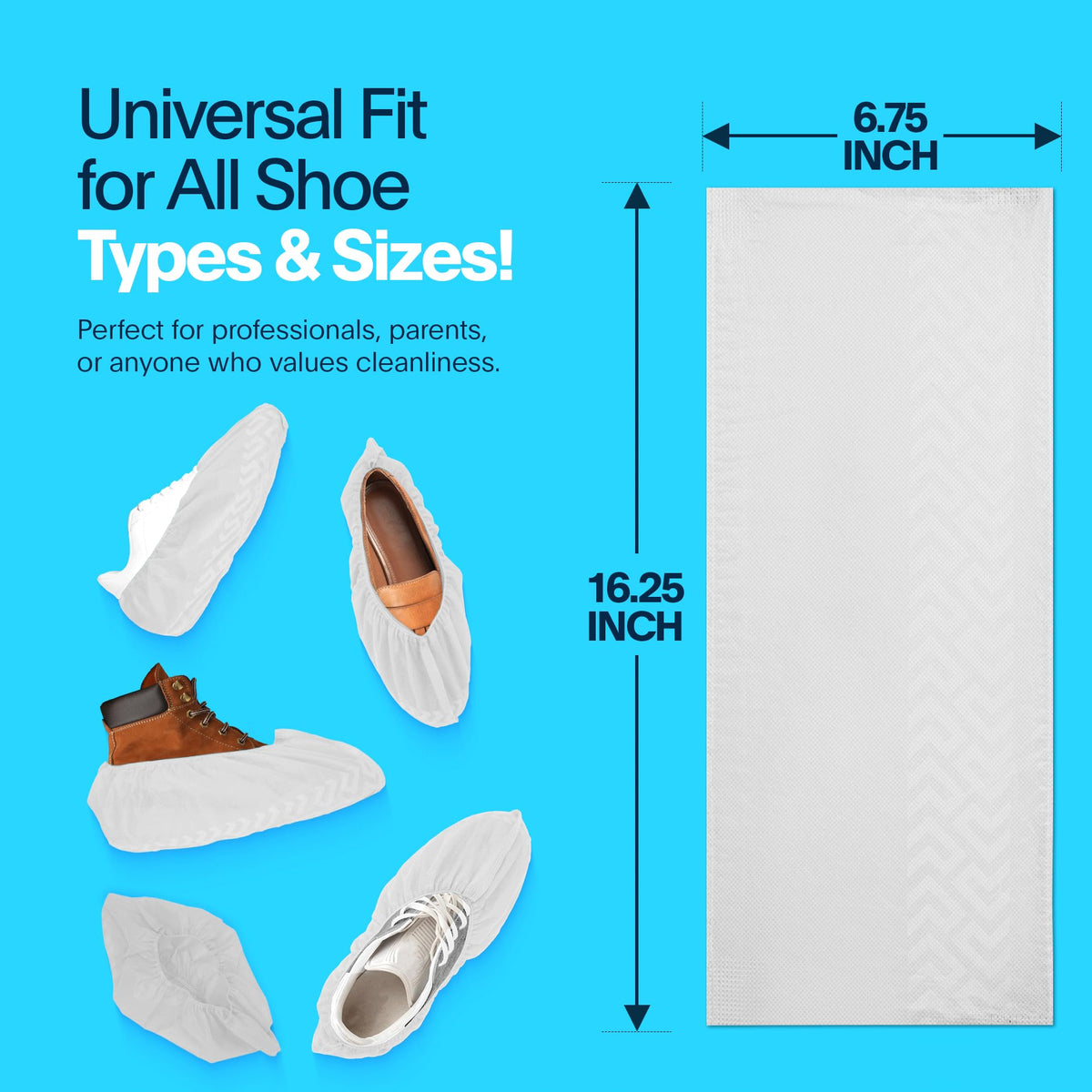 Blue Shoe Guys disposable boot covers resist water during messy tasks