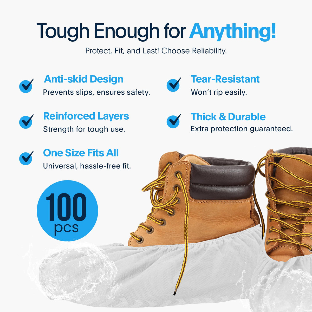 Blue Shoe Guys boot covers are 100% recyclable and latex-free