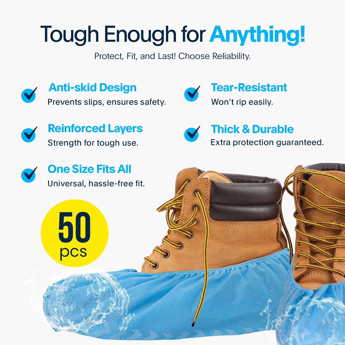 Blue Shoe Guys breathable boot covers offer comfortable protection indoors and outdoors