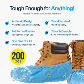Blue Shoe Guys breathable, lightweight booties for comfortable wear