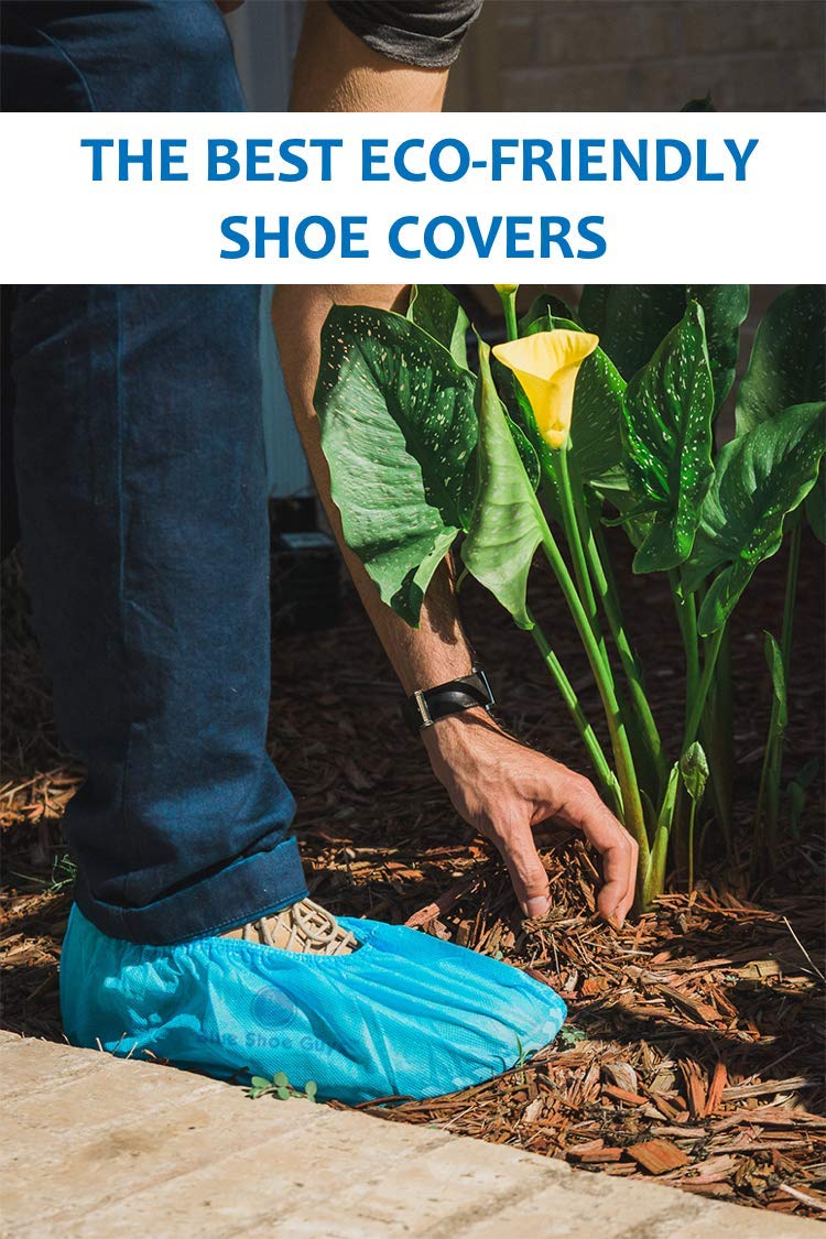 Blue Shoe Guys boot covers suitable for indoor and outdoor use on various jobs.