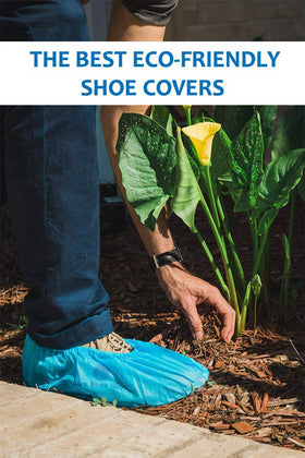 Blue Shoe Guys boot covers suitable for indoor and outdoor use on various jobs.