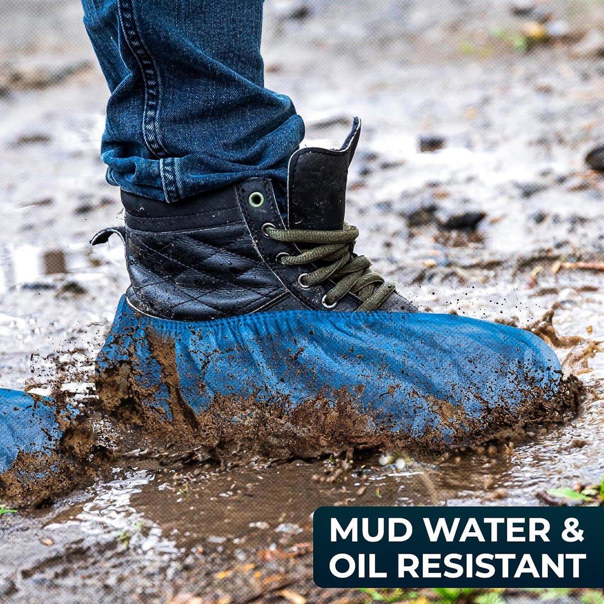 Blue Shoe Guys water-resistant shield protecting floors and surfaces