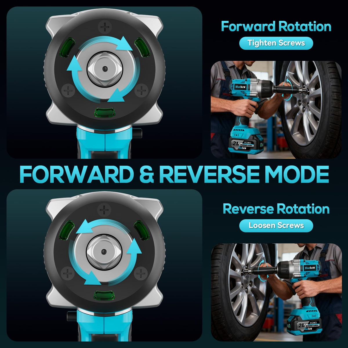 Bluebow brake-stop feature preventing nuts from dropping after loosening