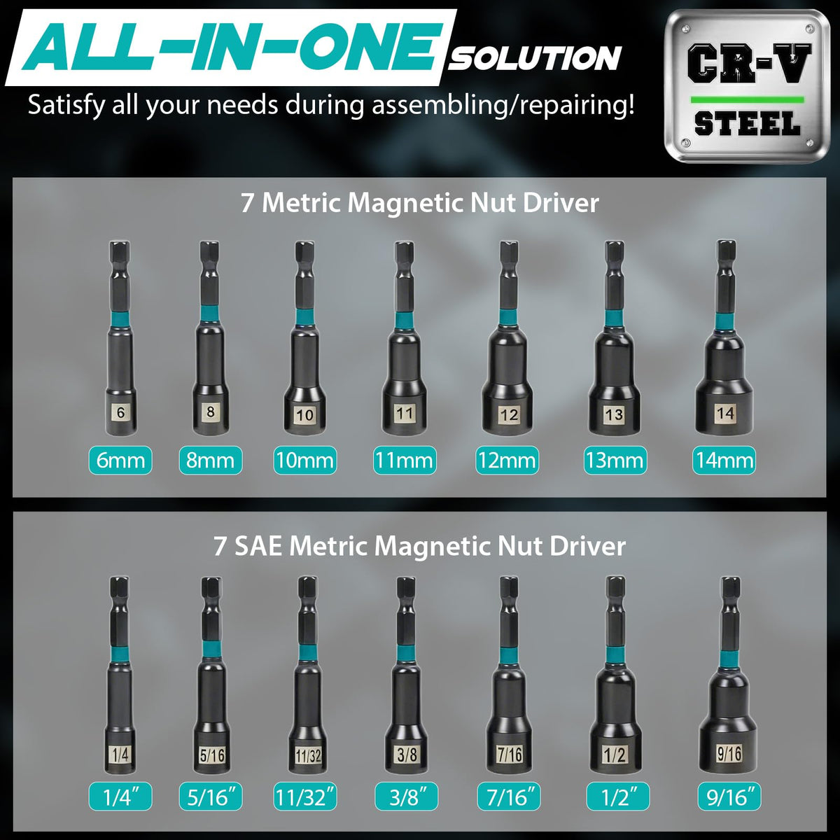 Bluebow magnetic nut drivers securely hold screws during fastening