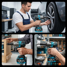 Bluebow wrench in action during auto repair tasks.