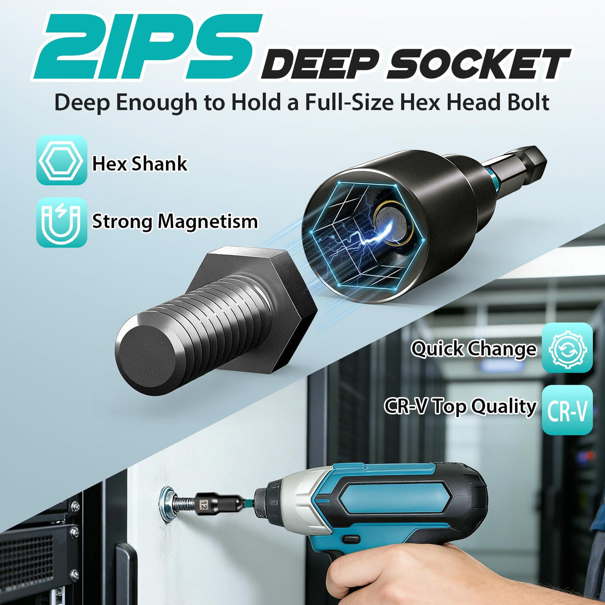 Bluebow deep-well design improves durability of bits