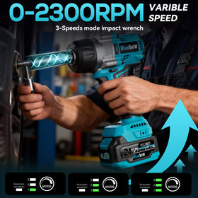 Bluebow fast charger indicating green when charging is complete