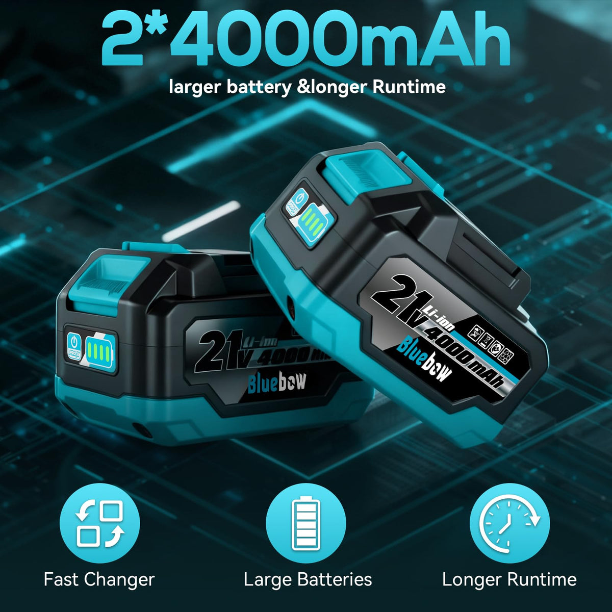Bluebow three-speed settings for precise driving and loosening