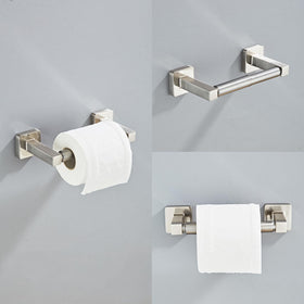 Bluebyrne Brushed Nickel toilet paper holder delivers durable daily use.