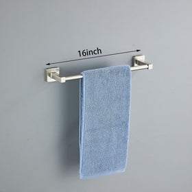 Bluebyrne Brushed Nickel towel ring keeps towels neatly accessible.