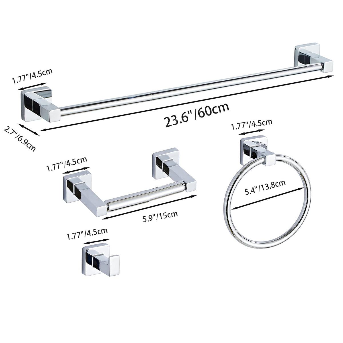 bluebyrne chrome bathroom accessories packaging highlights premium materials