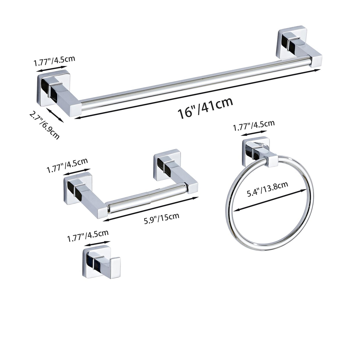 bluebyrne chrome bathroom accessory set elevates style and function
