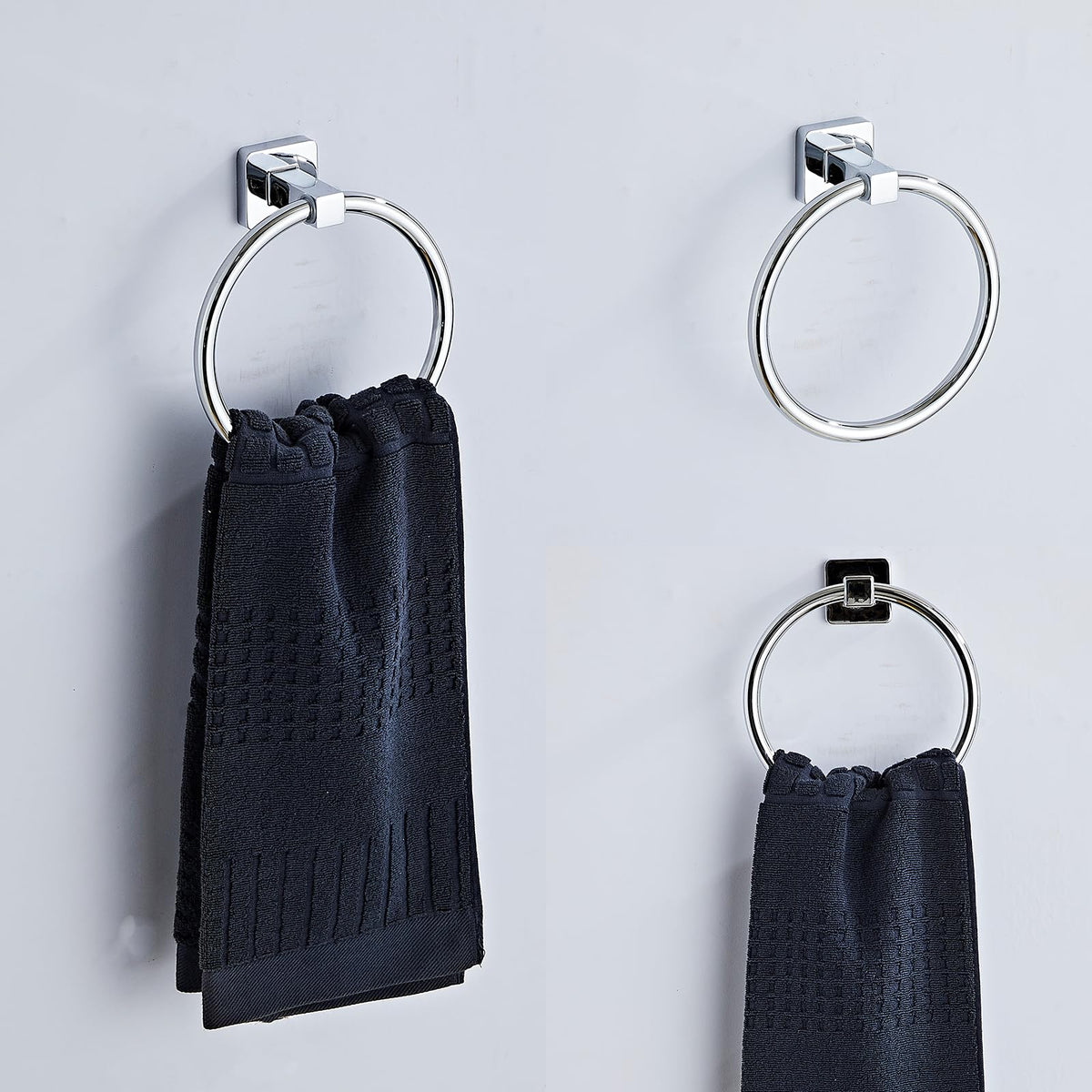 bluebyrne chrome wall hook keeps robes and towels neatly organized