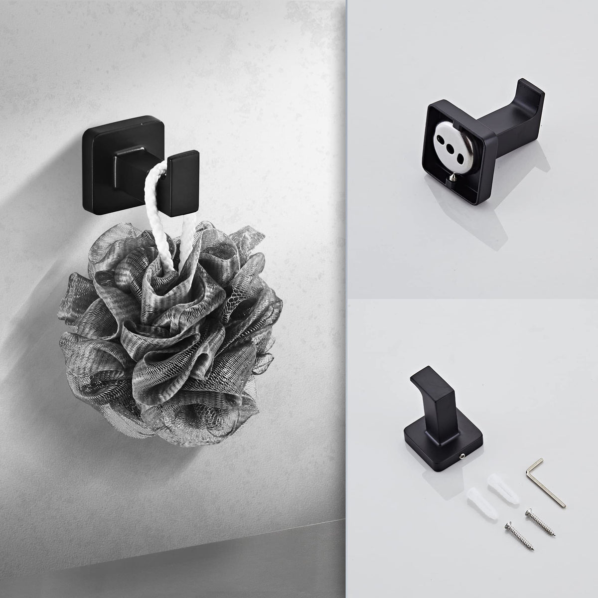 Bluebyrne 4-piece matte black bathroom set delivers cohesive hardware.