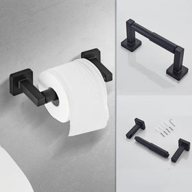 Bluebyrne matte black wall hook adds extra robe or towel space.