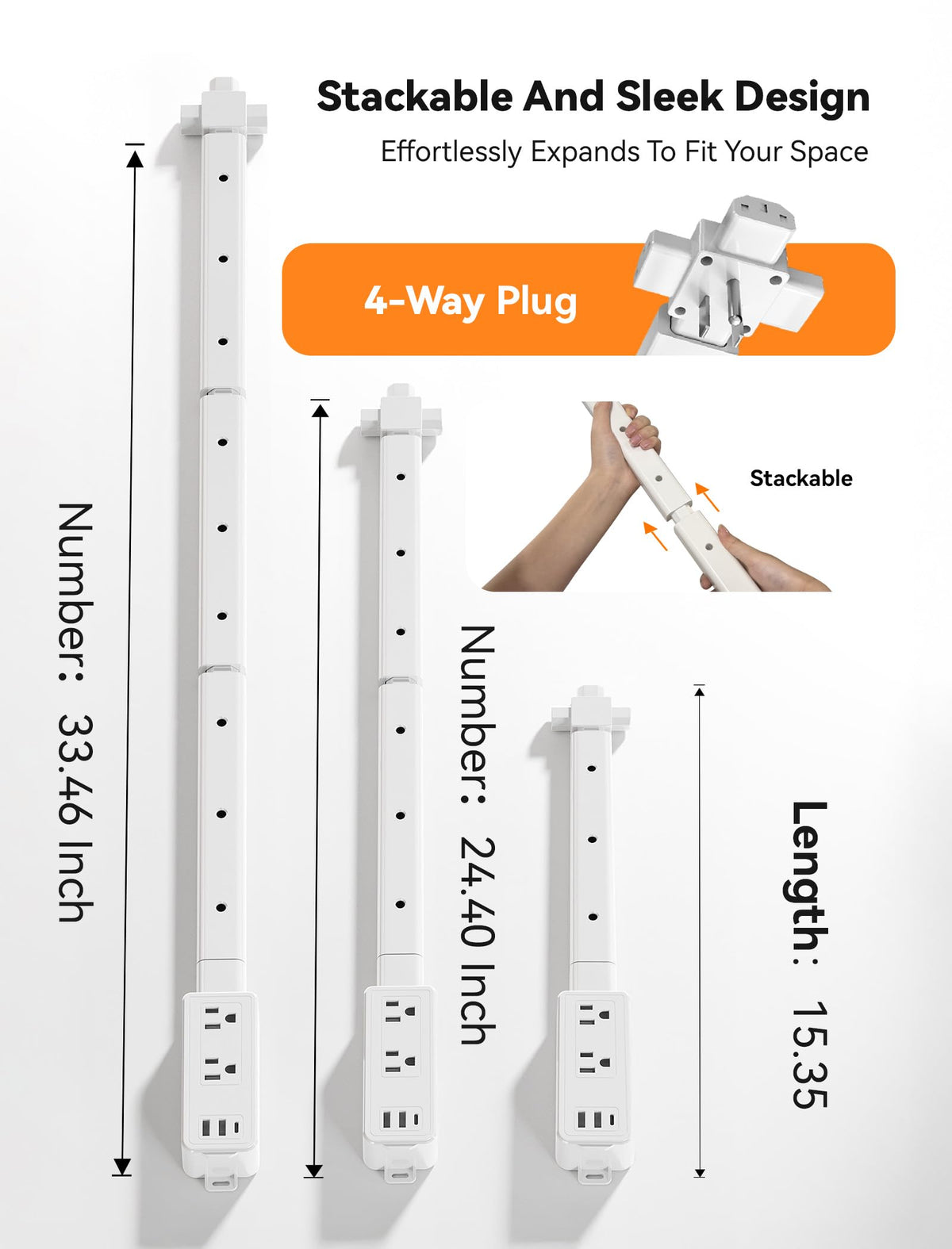 Blueera outlet extender 36-inch extendable stick solves high-wall outlet access.