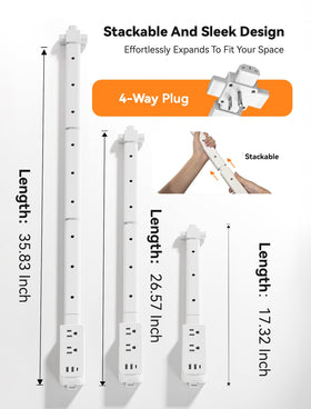 Blueera outlet extender 36 inch reach for flexible placement in rooms.