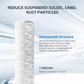 BLUERISE 5-Micron filter high-capacity design for larger households.