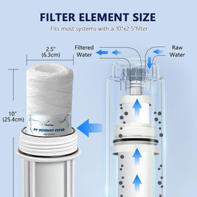 BLUERISE 5-Micron filter NSF certified badge visible on packaging.