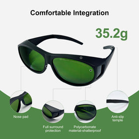 BLUETIMES packaging image emphasizing CE certification and reliable eye protection