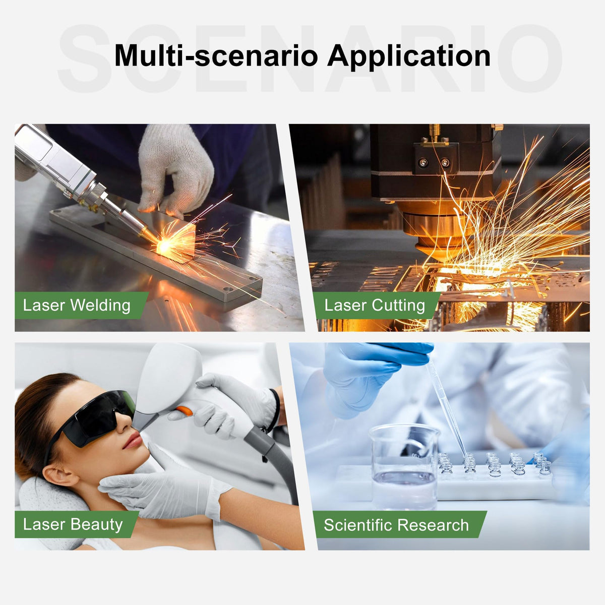 BLUETIMES in a workshop scene, suitable for Nd:YAG and fiber laser tasks