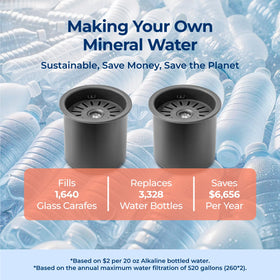 Bluevua alkaline water in a glass illustrating improved flavor.