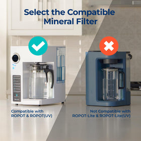 Bluevua remineralization filter pack back panel with safety certifications.
