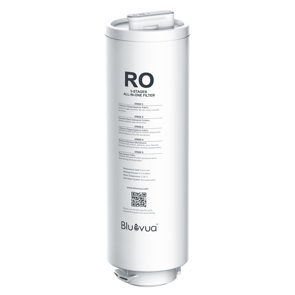 Bluevua RO100ROPOT-Lite replacement filter ensures fresh-tasting water.