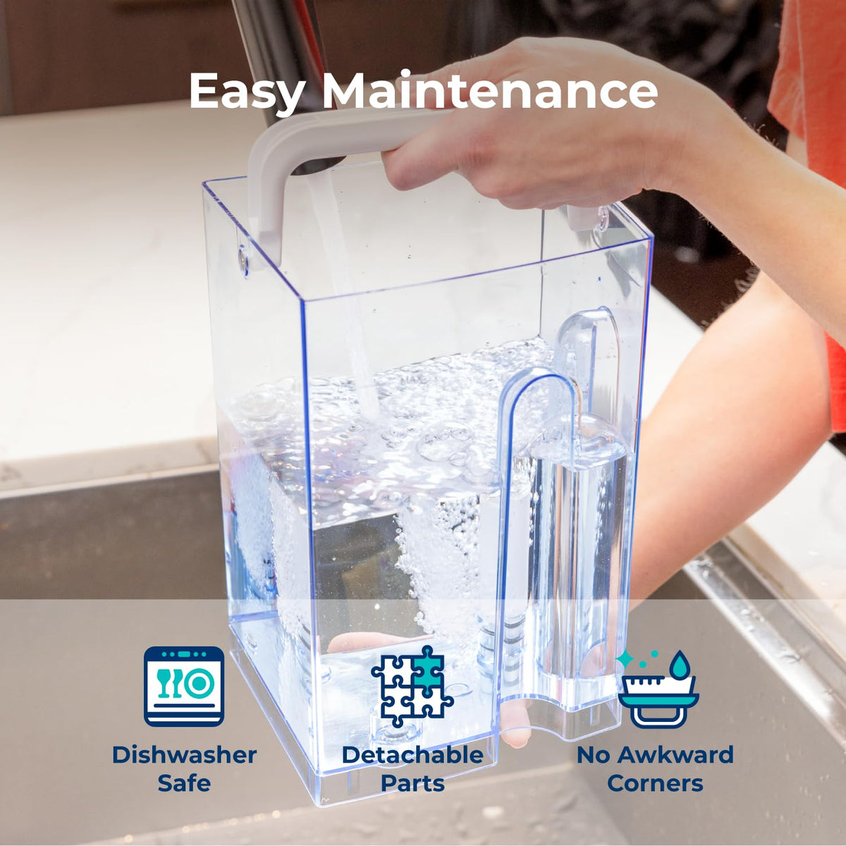 Bluevua RO100ROPOT tank in use, ideal for home RO setups.