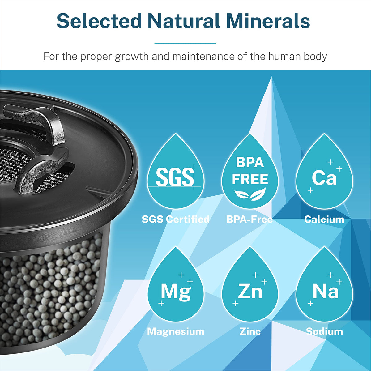 Bluevua filtered water demonstrates cleaner, crisper taste.