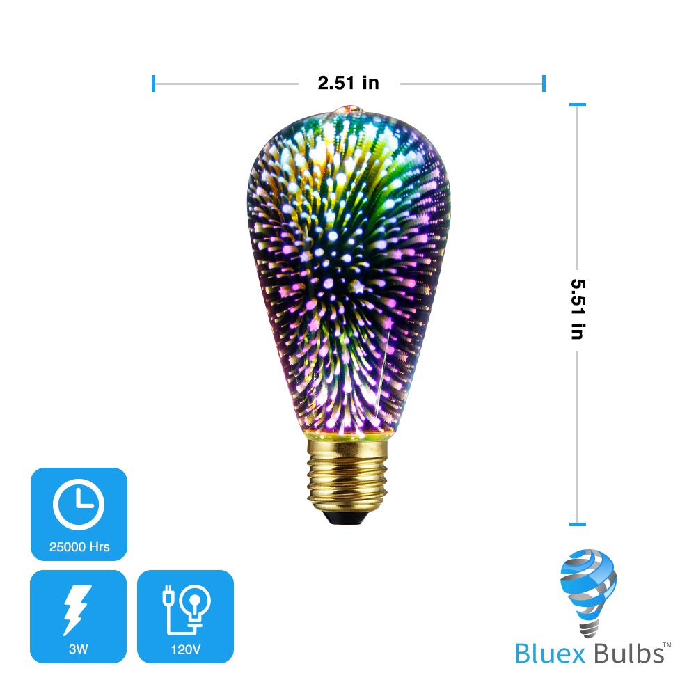Bluex Bulbs fairy multicolor disco light, ideal for living rooms and parties with rainbow glow.