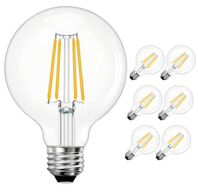 Bluex Bulbs G25 globe bathroom LED 6W for energy-saving vanity lighting.