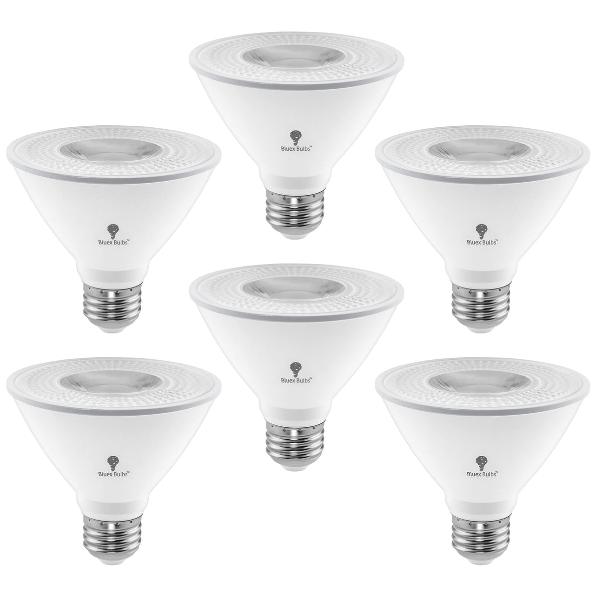 Bluex Bulbs PAR30 LED flood bulb with 850 lumens for bright night security lighting