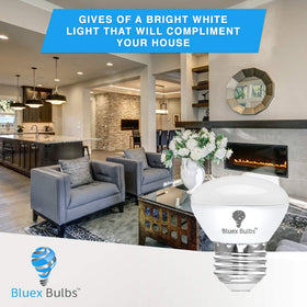 Bluex Bulbs warm white 2700K glow enhances cozy spaces and displays