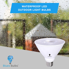 Bluex Bulbs warm white 3000K creates inviting ambiance for porches
