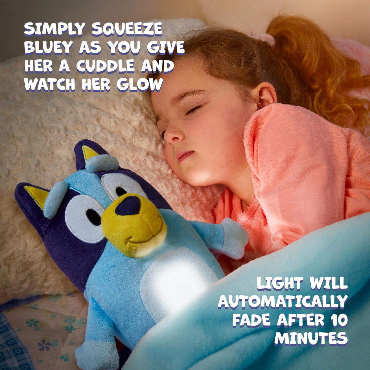 Bluey Goglow Pal daytime mode enabling imaginative play and storytelling.