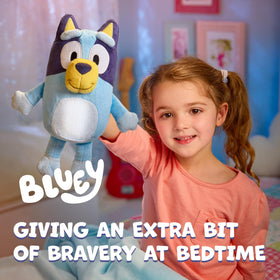 Bluey Goglow Pal snuggle cuddle for cozy bedtime comfort.
