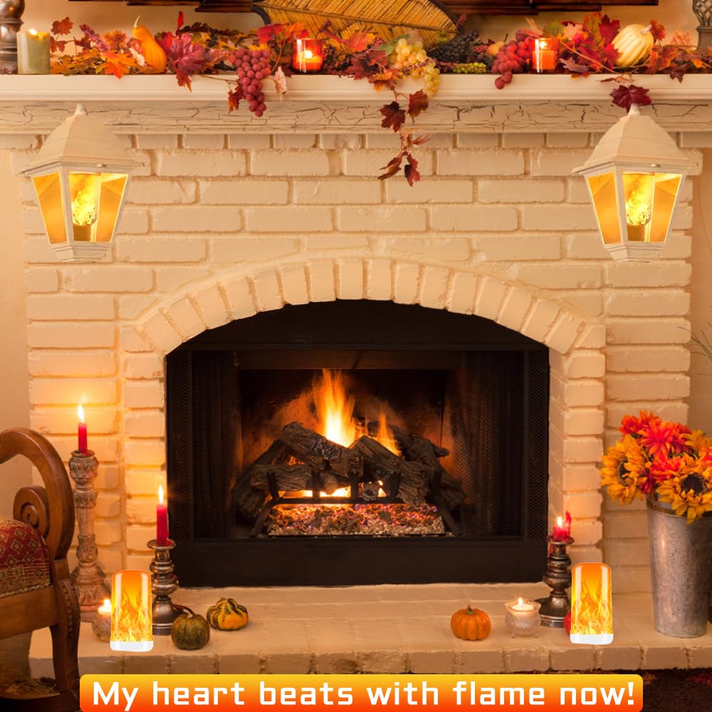 BLUEYE flame bulb shines through frosted shade for enhanced ambiance