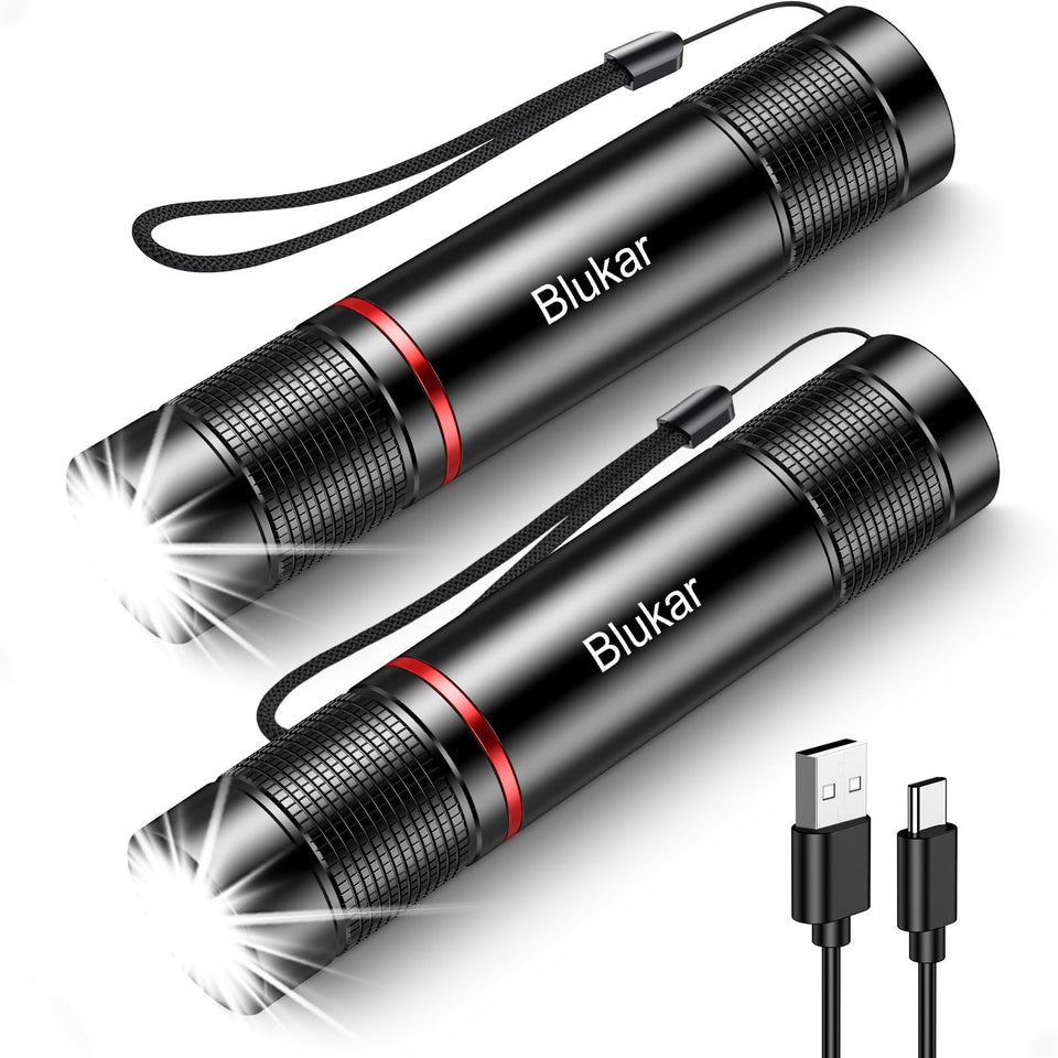 Blukar LED flashlight two-pack compact pocket size for everyday carry.
