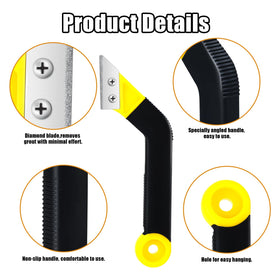 Blulu angled tile saw with blades enables efficient grout removal.