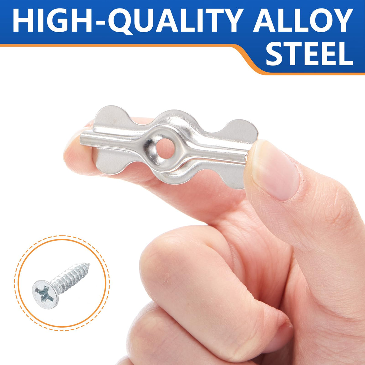 Blulu flush clip with elevated wings to prevent surface dents