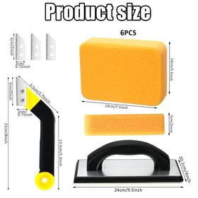 Blulu grout sponge pack offers fast absorption for clean joints.