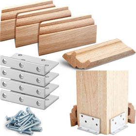Blulu Newel Post Mounting Kit assembly shows complete hardware for secure railing installation.