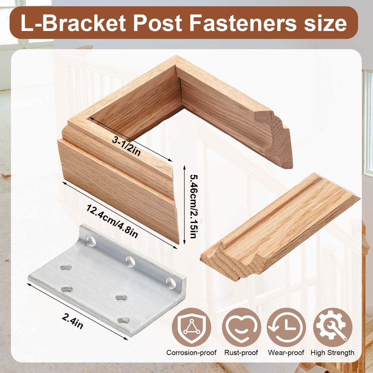 Blulu red oak wood trim post skirt highlights seamless deck finish.