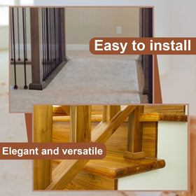 Blulu post fastener and trim combo hides hardware for a clean look.